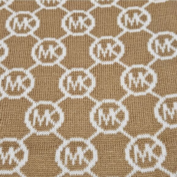 Michael Kors Scarf, done in Dark Tan and Cream Colors. NWT - Picture 4 of 4